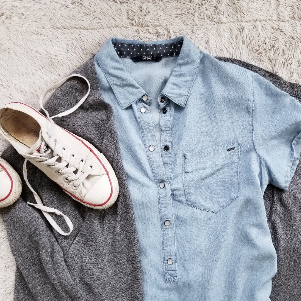 ONLY denim shirt dress